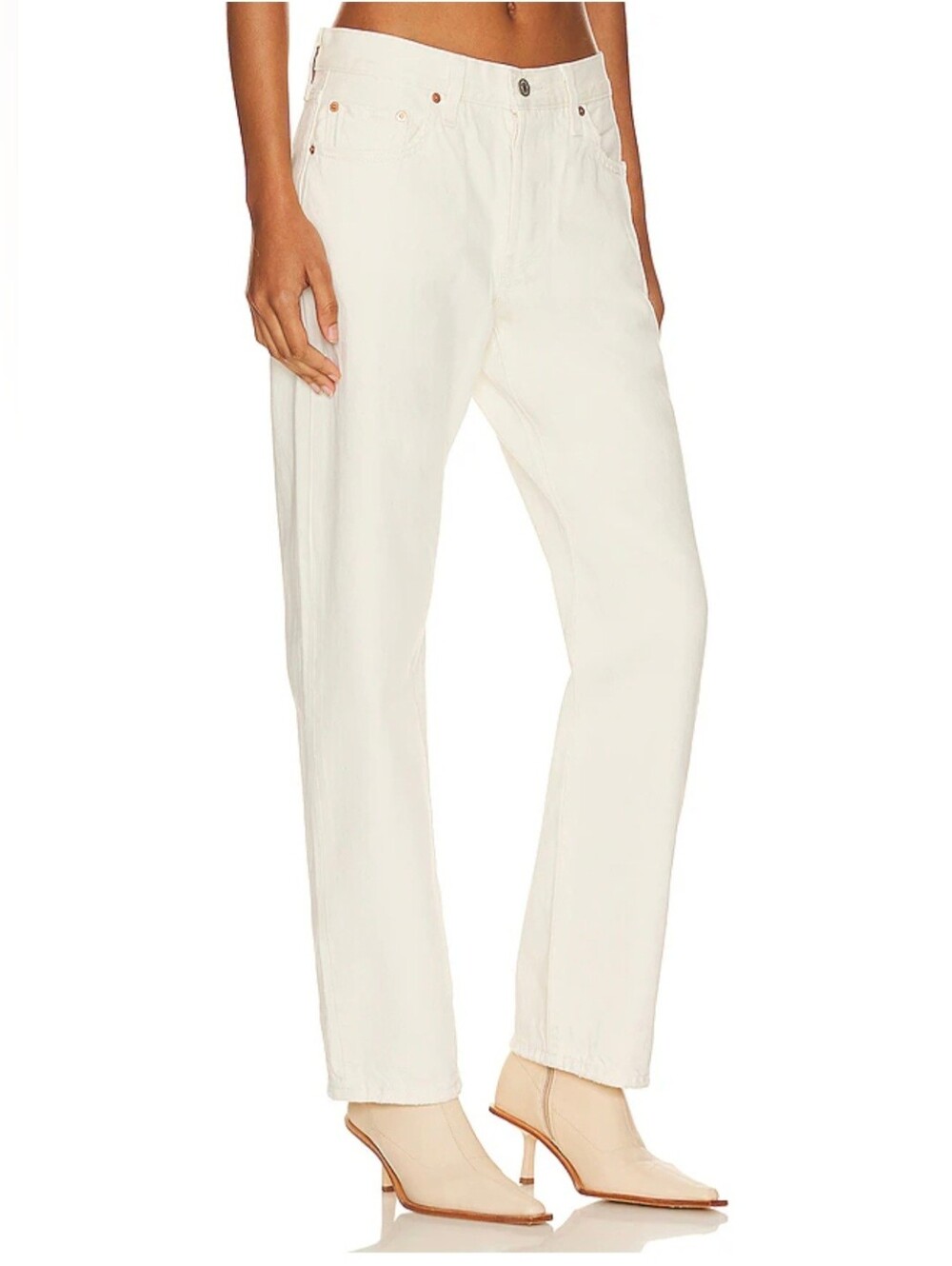 Levi’s 501 ’90s Women’s Jeans Ecru Booper White Button Fly Size 24 - Picture 3 of 12